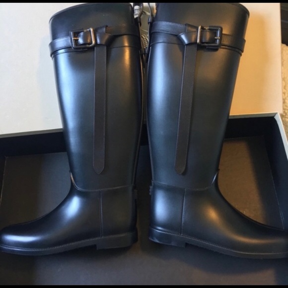 SOLD!! Burberry Roscot Riding Rain Boots-Authentic - Picture 2 of 5